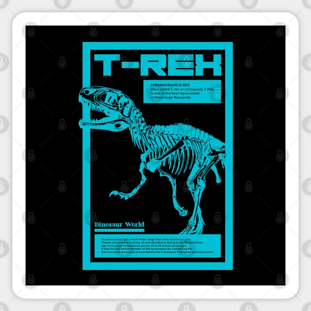 T-Rex Dinosaur Vintage Sticker by igzine